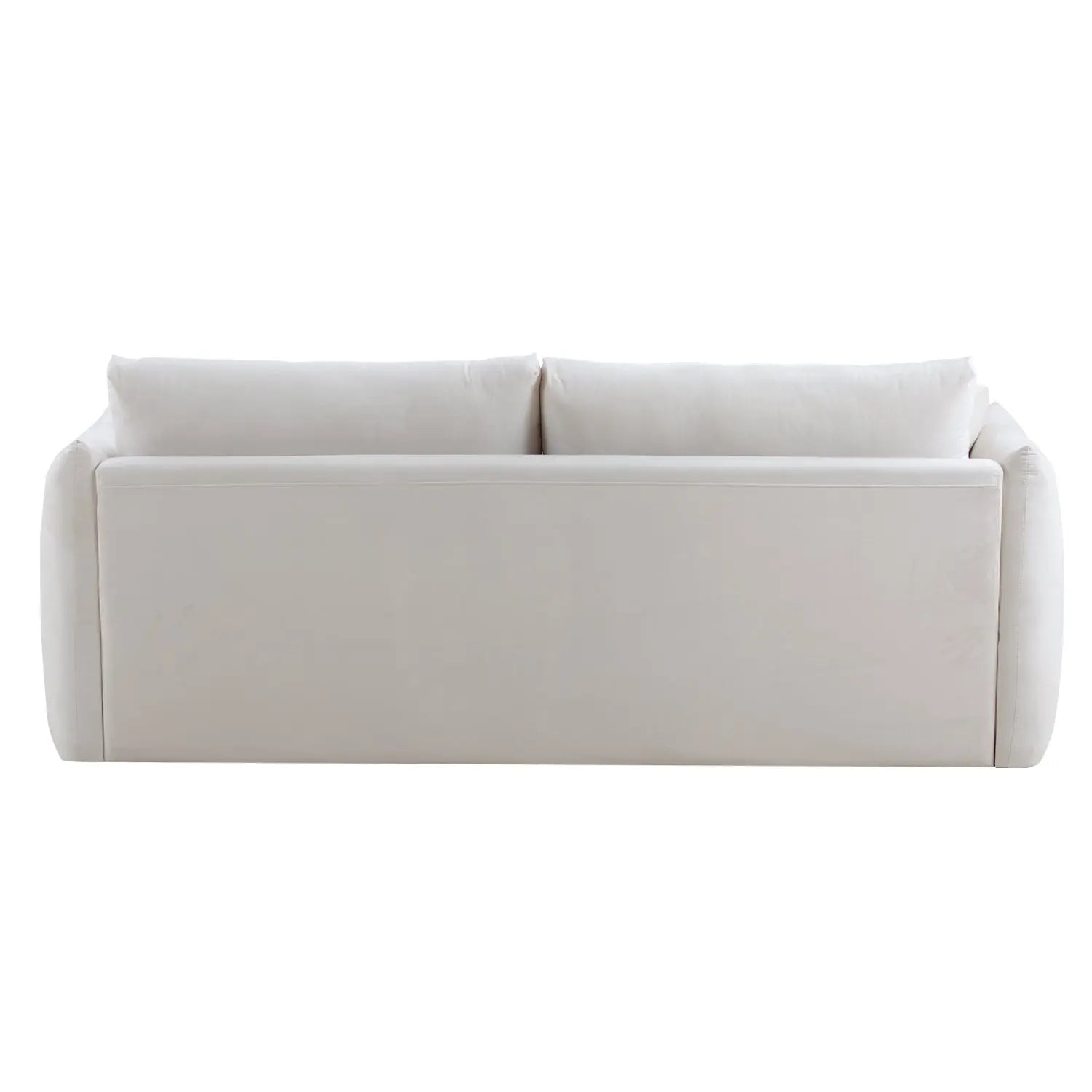 85'' Modern Fabric Sectional Couch Sofa 3 Seater Sofa with 3 Pillows Olive Phaedra
