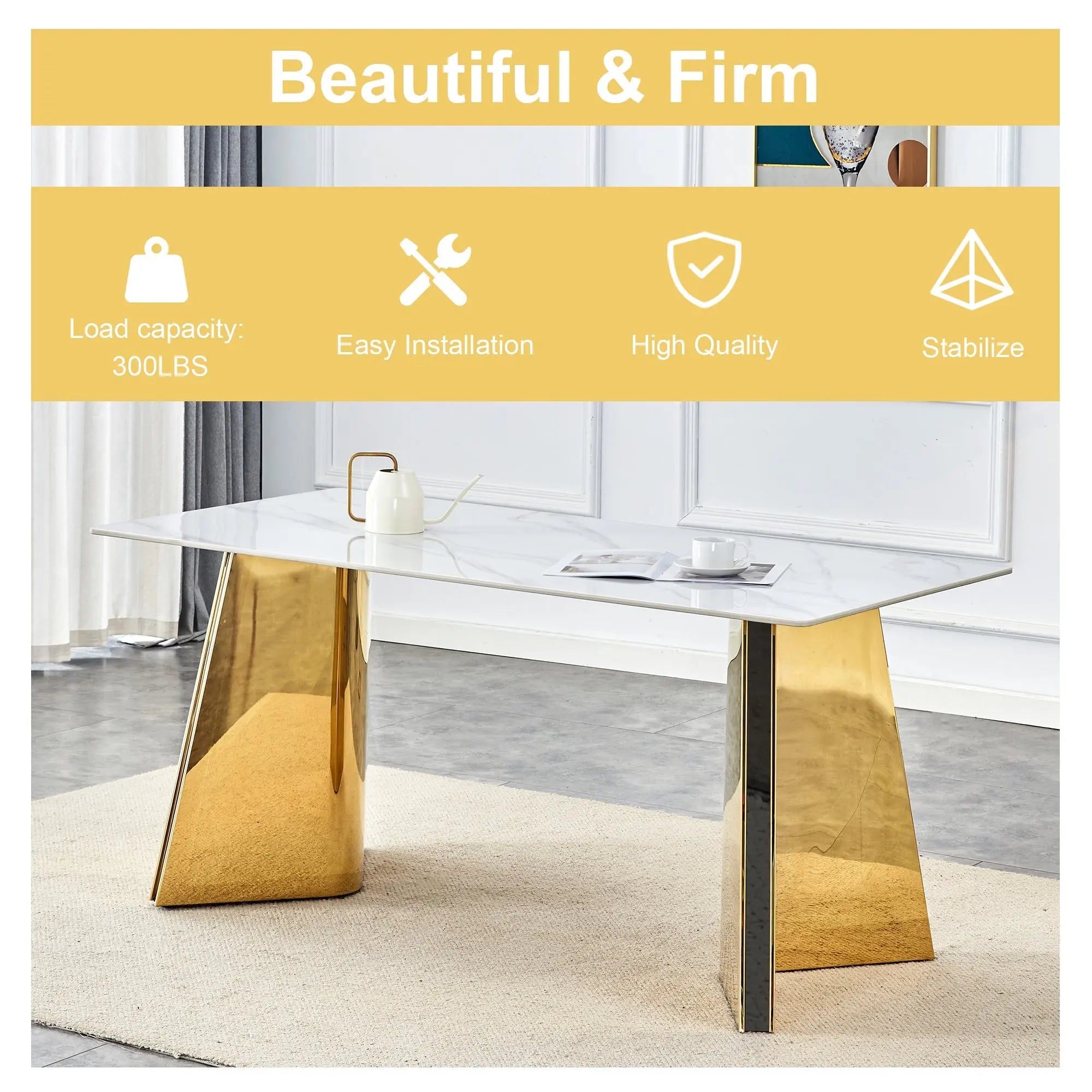 Table and chair set.63'x31.5x30' Luxurious Snow Mountain Patterned Sangria Beech