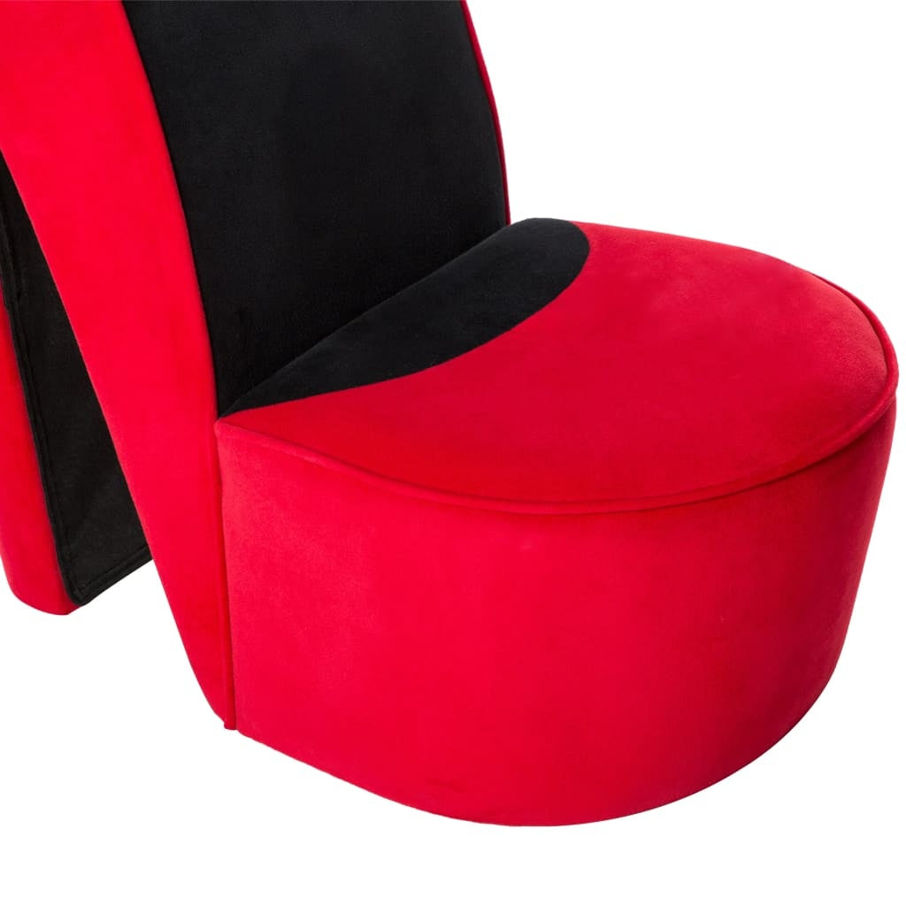 High Heel Chair Red Velvet