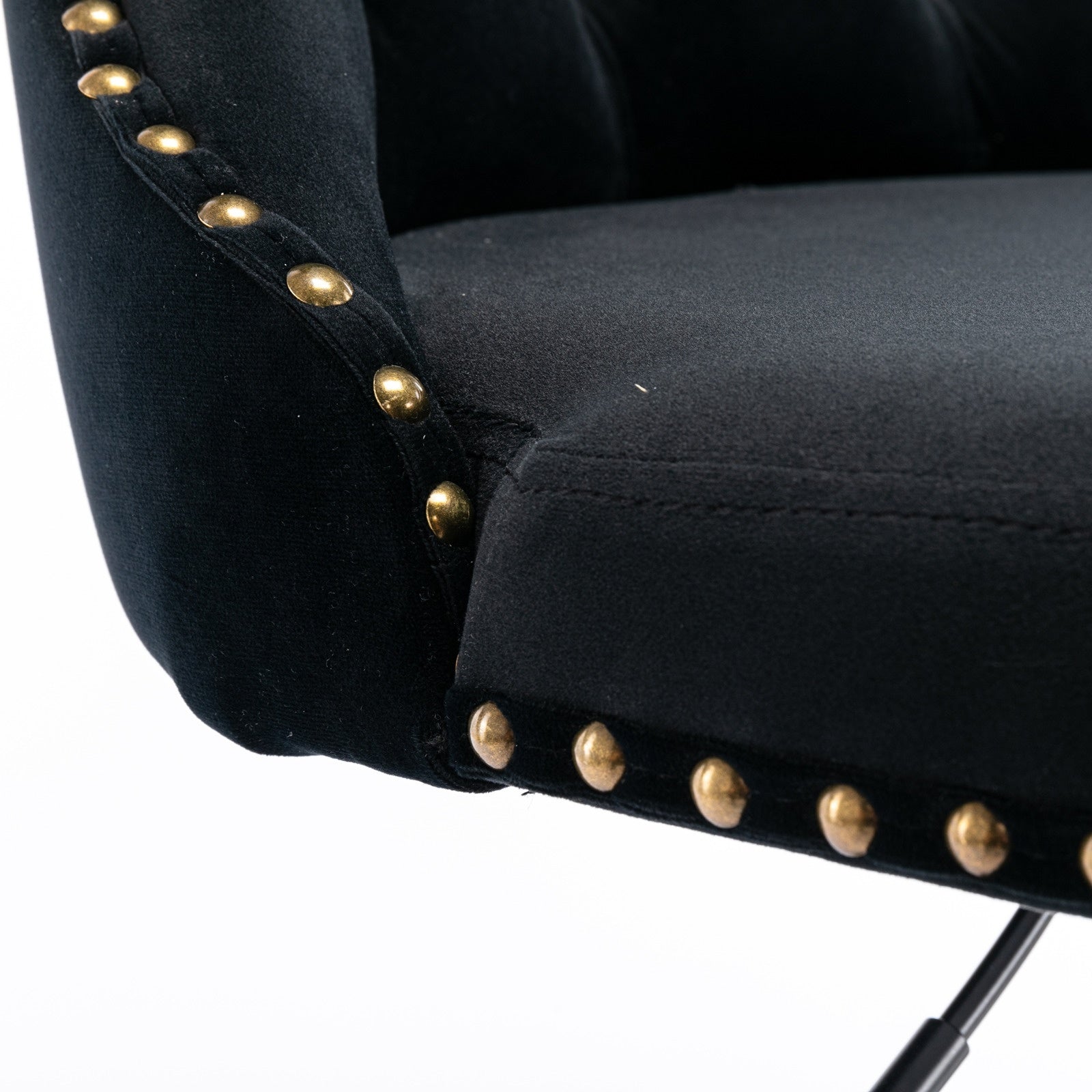 A A Swivel Velvet Barstools Adjustable Seat Height 25-33, Modern, 17.7  Base