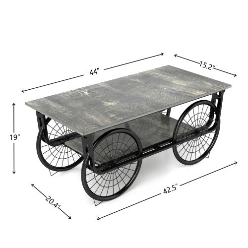 Modern Style Coffee Table Rectangle Coffee Table End Side Table Retro Design Coffee CJDropshipping