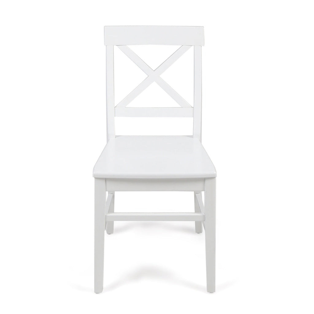 Acacia Wood Dining Chairs, White CJDropshipping