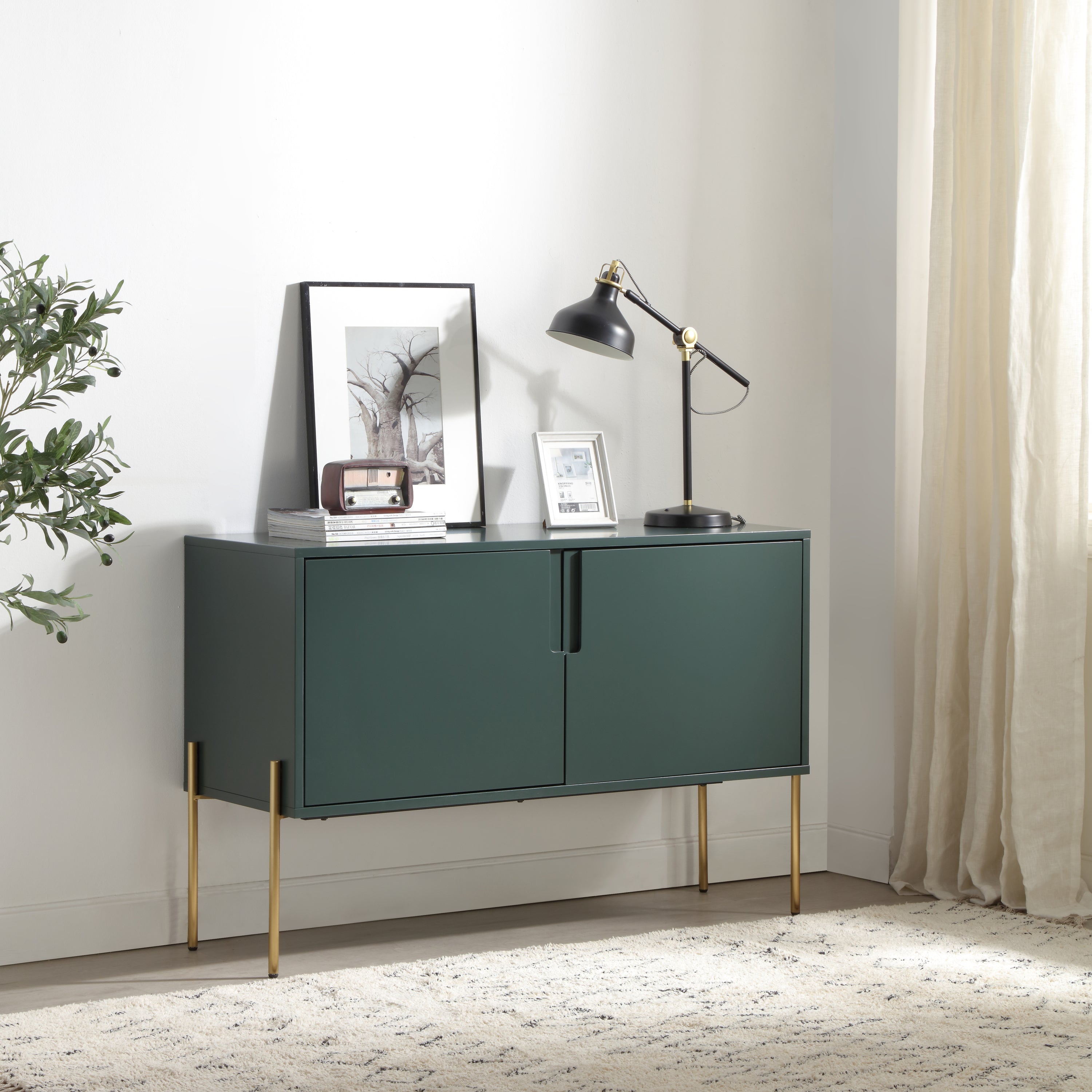 Modern Entertainment TV Stand Storage Cabinet Sideboard Buffet Table Sangria Beech
