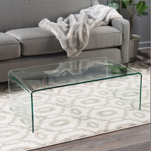 COFFEE TABLE 12MM TEMPERED BENT GLASS CJDropshipping