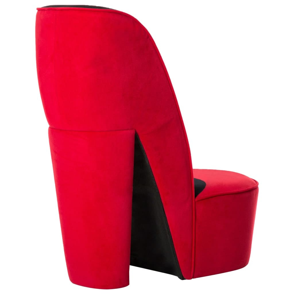 High Heel Chair Red Velvet