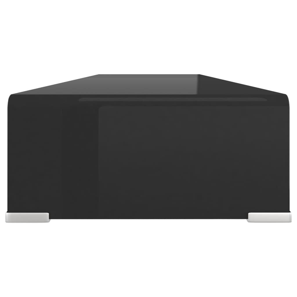 TV Stand/Screen Riser Glass Black 110x30x13 cm