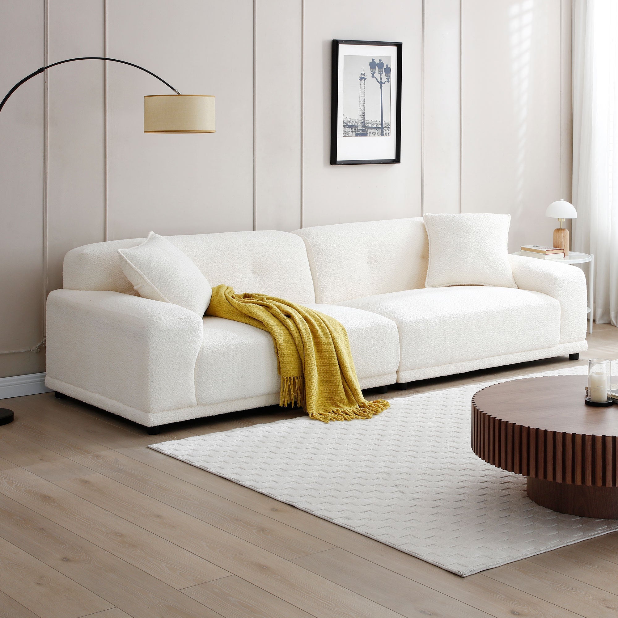 110.23'' Teddy Fleece Couches and Sofas with Extra Deep Seats 2