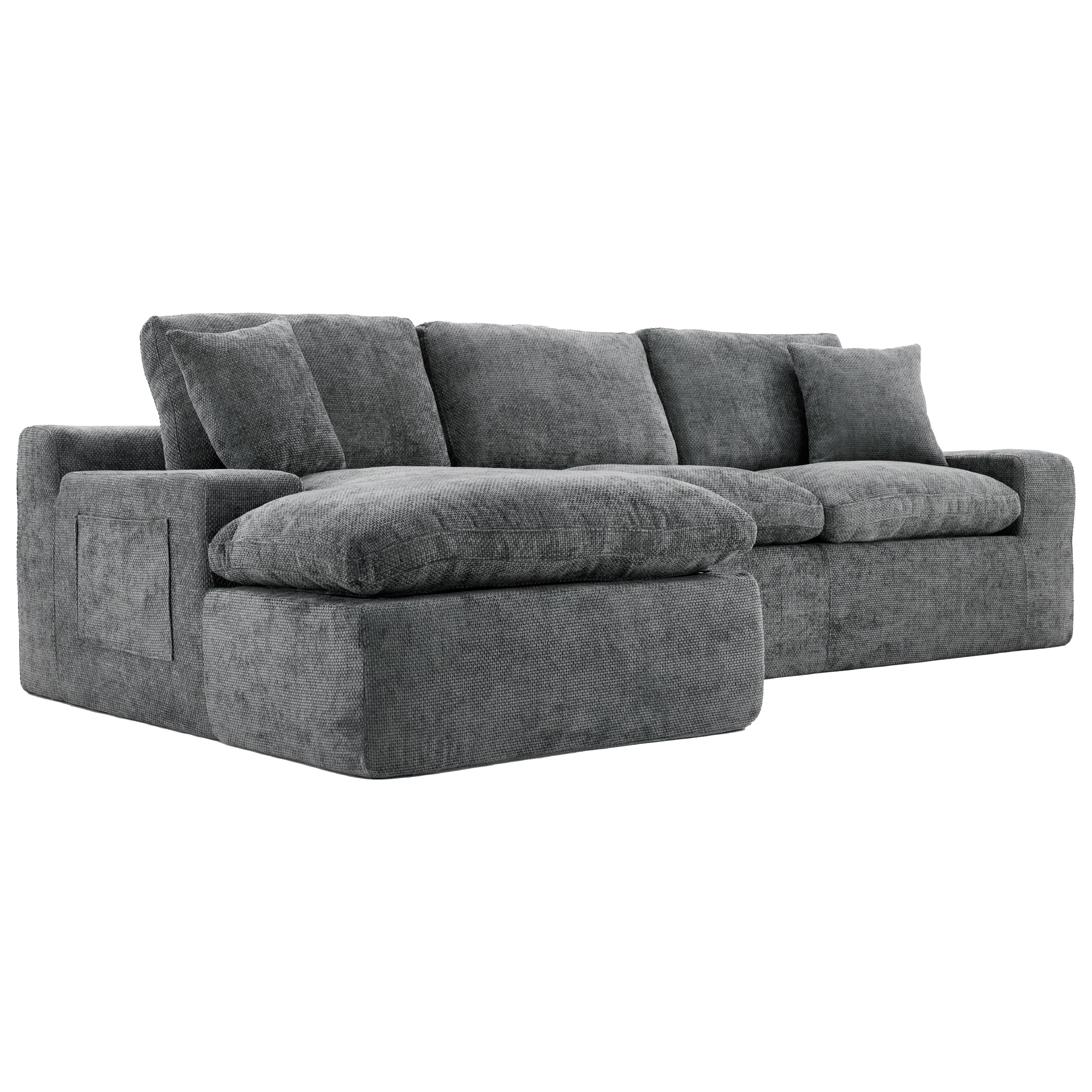 Cloud Sectional Sofa 107.9' Upholstered Sofa Couch with Double-layer