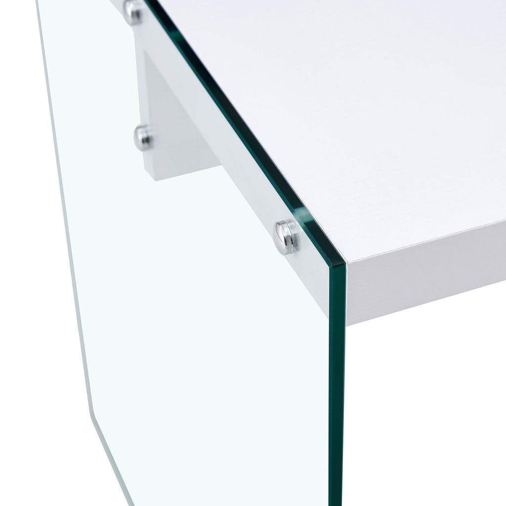 The top of the coffee table is made of MDF and white stickers, and the Sangria Beech