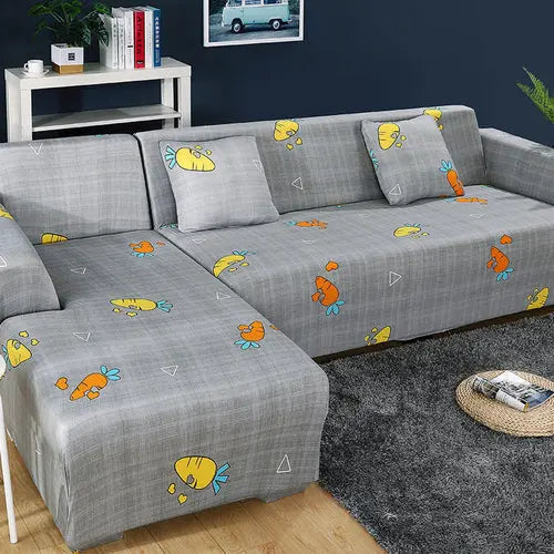 BotaniLuxe™ – Floral Stretch Sofa Cover for Modular/L-Shape Sofas Carmine Juneberry