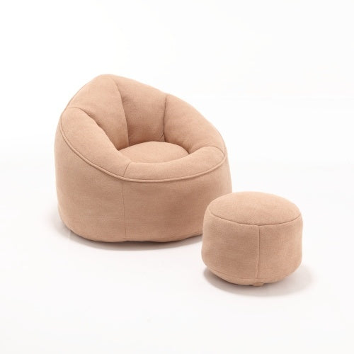 Bedding Bean Bag Sofa Chair High Pressure Foam Bean Bag Chair Material With Padded Foam Padding Compressed Bean Bag With Footrest