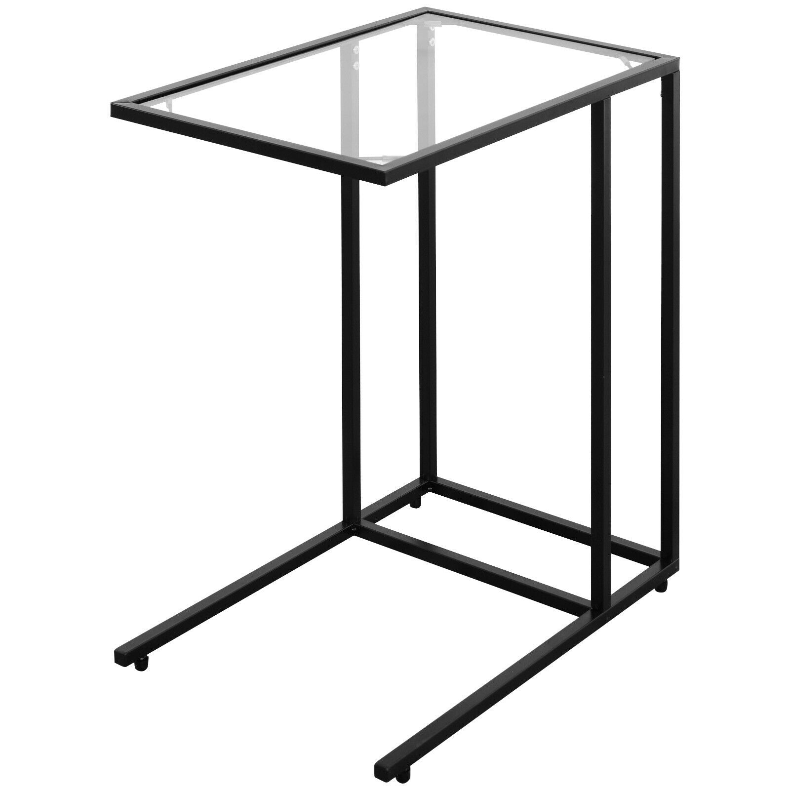 C-Shaped Industrial Sofa Side End Table Emerald Caeneus