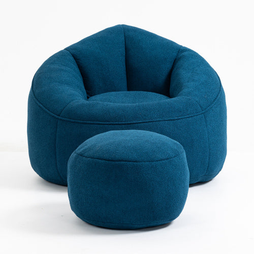Bedding Bean Bag Sofa Chair High Pressure Foam Bean Bag Chair Material With Padded Foam Padding Compressed Bean Bag With Footrest