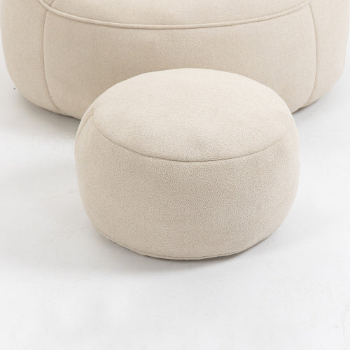 Bedding Bean Bag Sofa Chair High Pressure Foam Bean Bag Chair Material With Padded Foam Padding Compressed Bean Bag With Footrest