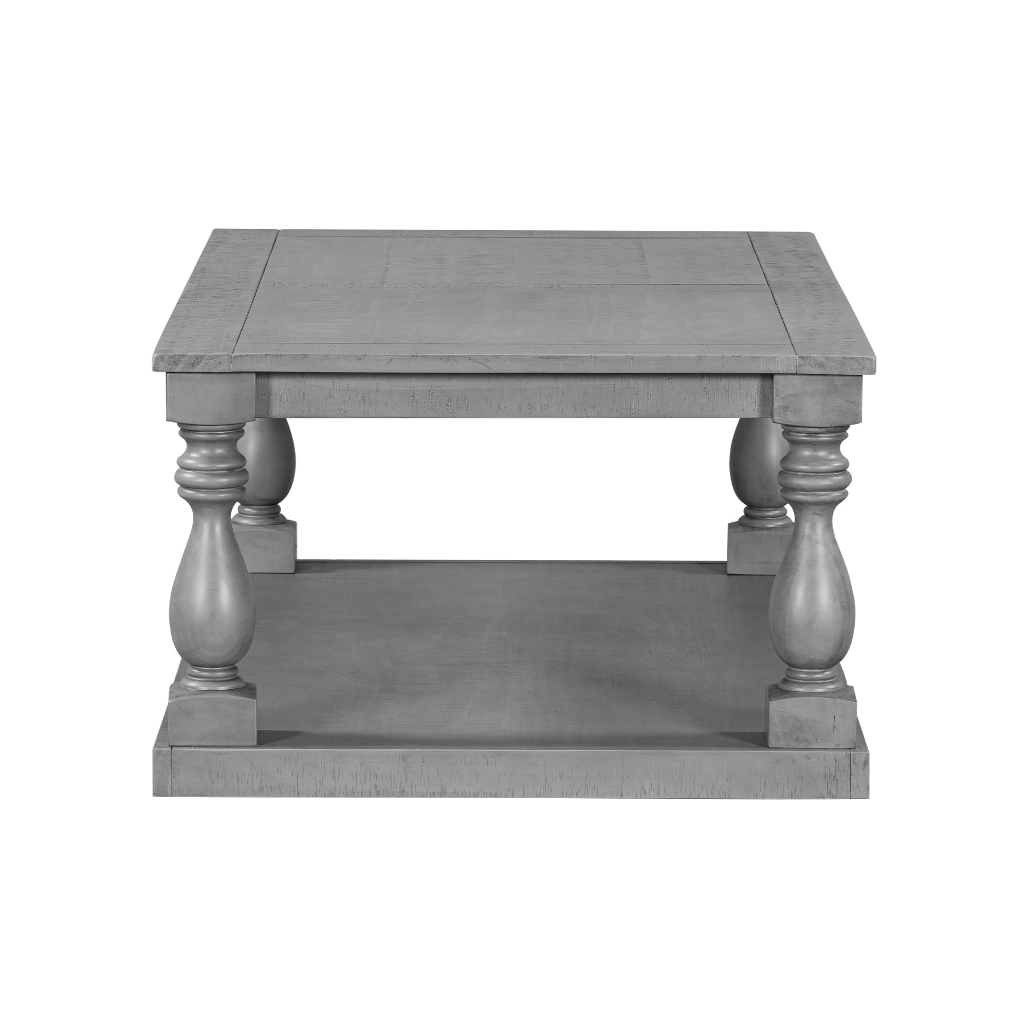 Vintage Coffee Table Featuring Artistic Vase Column Legs and Luxurious