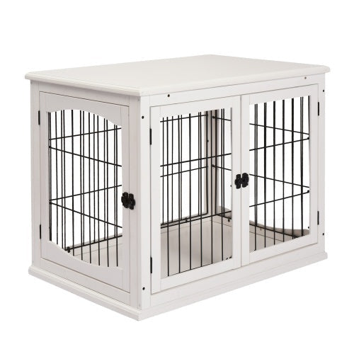 Small Kennel End Table With Two Open Sides And Lockable Door CJDropshipping