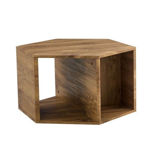Hexagonal MDF Coffee Table, Characteristic Pattern Stickers, Multi-hole Design To Give More Storage Space, Simple And Convenient Design Makes It Suitable For All Kinds Of Style Scenes