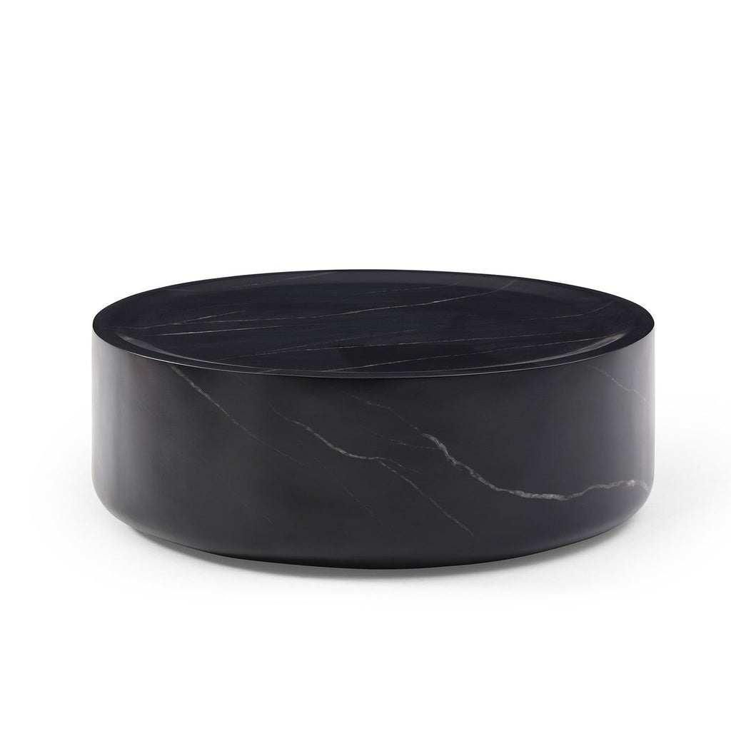 31.49'' Round coffee table,Sturdy Fiberglass table for Living Room, No