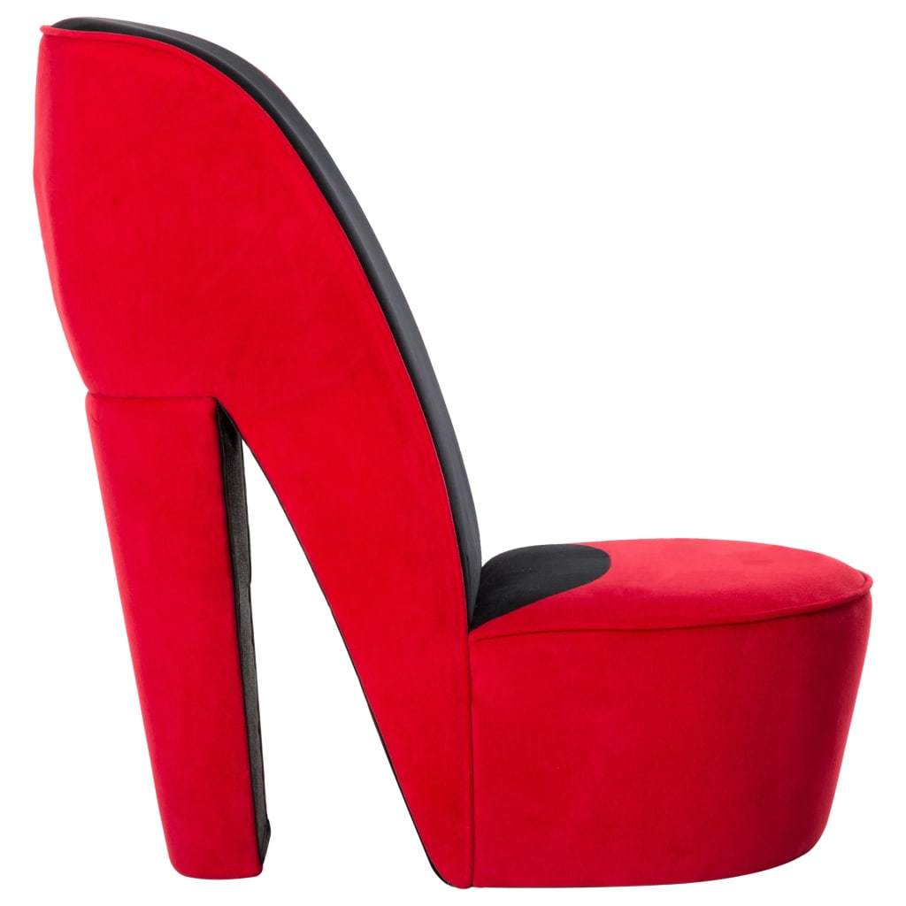High Heel Chair Red Velvet