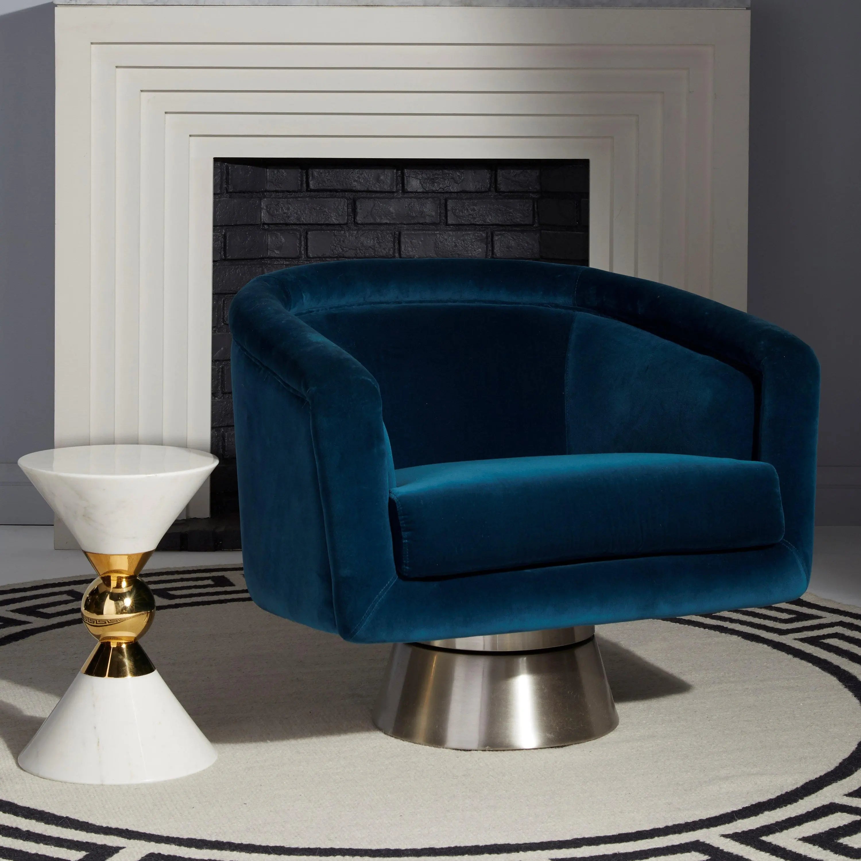 Bacharach Swivel Chair Violet Blackhaw