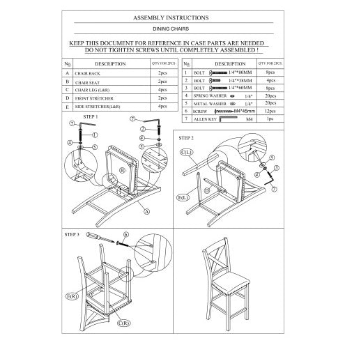 Modern Contemporary Dining Room Furniture Chairs Set Of 2 Counter Height Chairs Light Wooden High Chair X Back Design Cushion Seat CJDropshipping