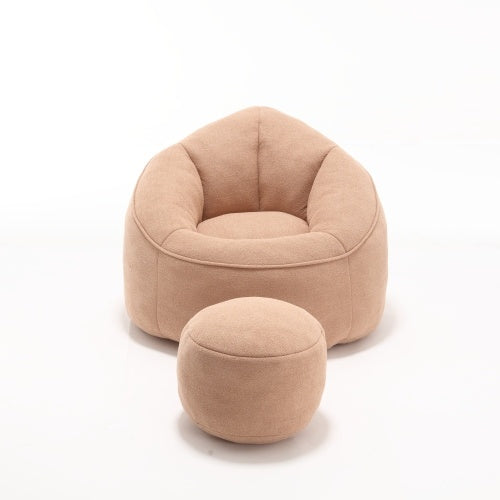 Bedding Bean Bag Sofa Chair High Pressure Foam Bean Bag Chair Material With Padded Foam Padding Compressed Bean Bag With Footrest