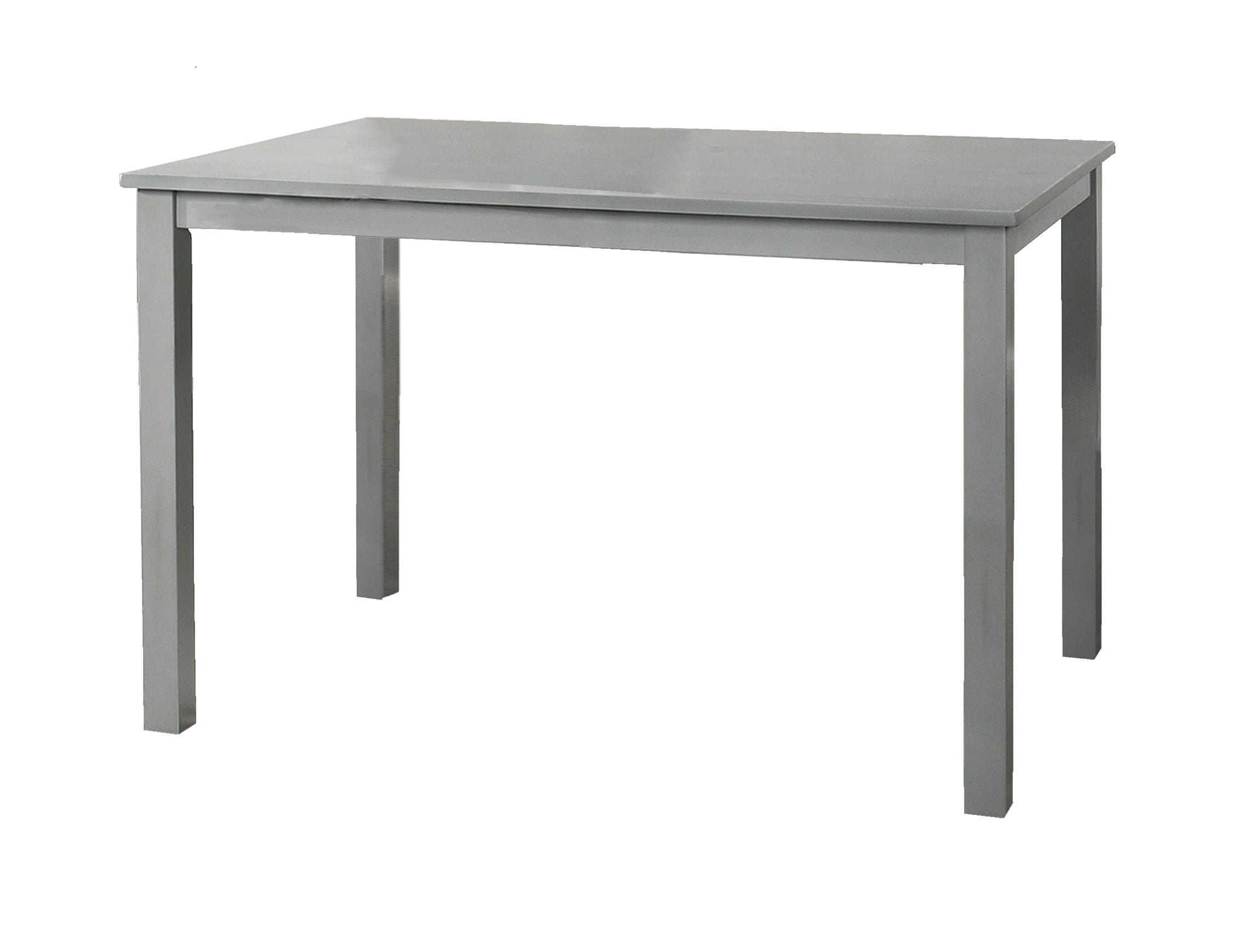 Grey Finish 5 Piece Dining Room Set Dining Table 4x Chairs Beige Fabric Chairs