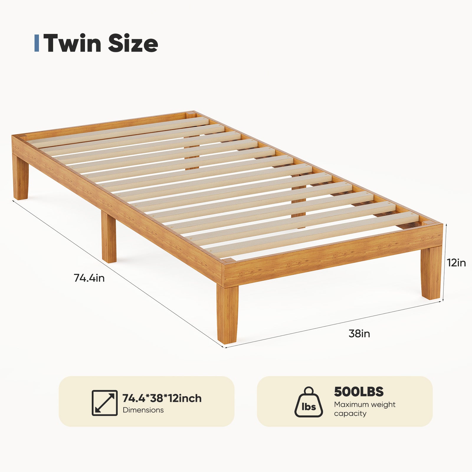 Full-size Wooden Bed Frame
