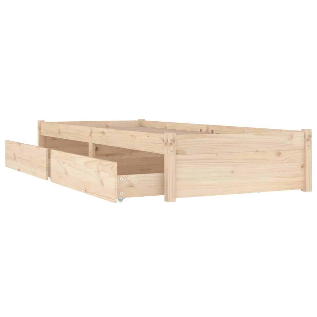 Bed with Drawers 75x190 cm