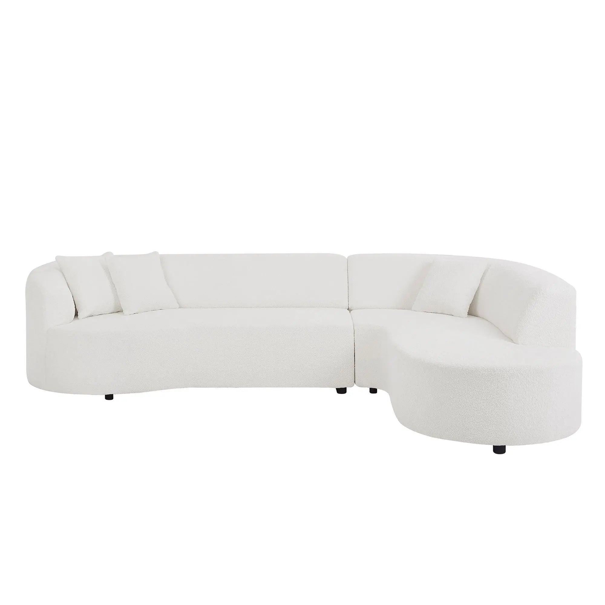 Convertible Modular Sectional Sofa with Right Chaises L-Shaped Corner Sangria Beech