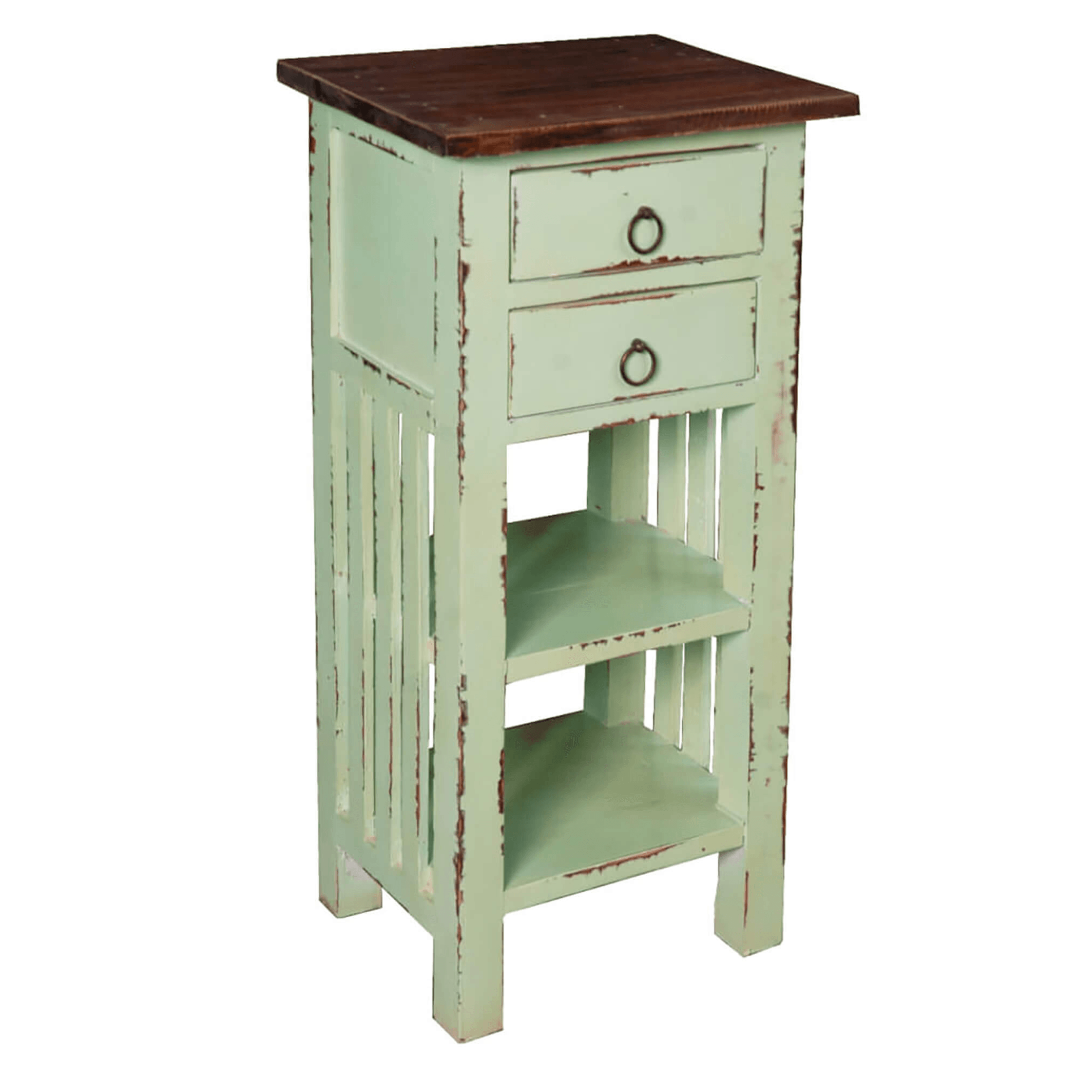 Sunset Trading Cottage End Table With Drawers And Shelves In Bahama