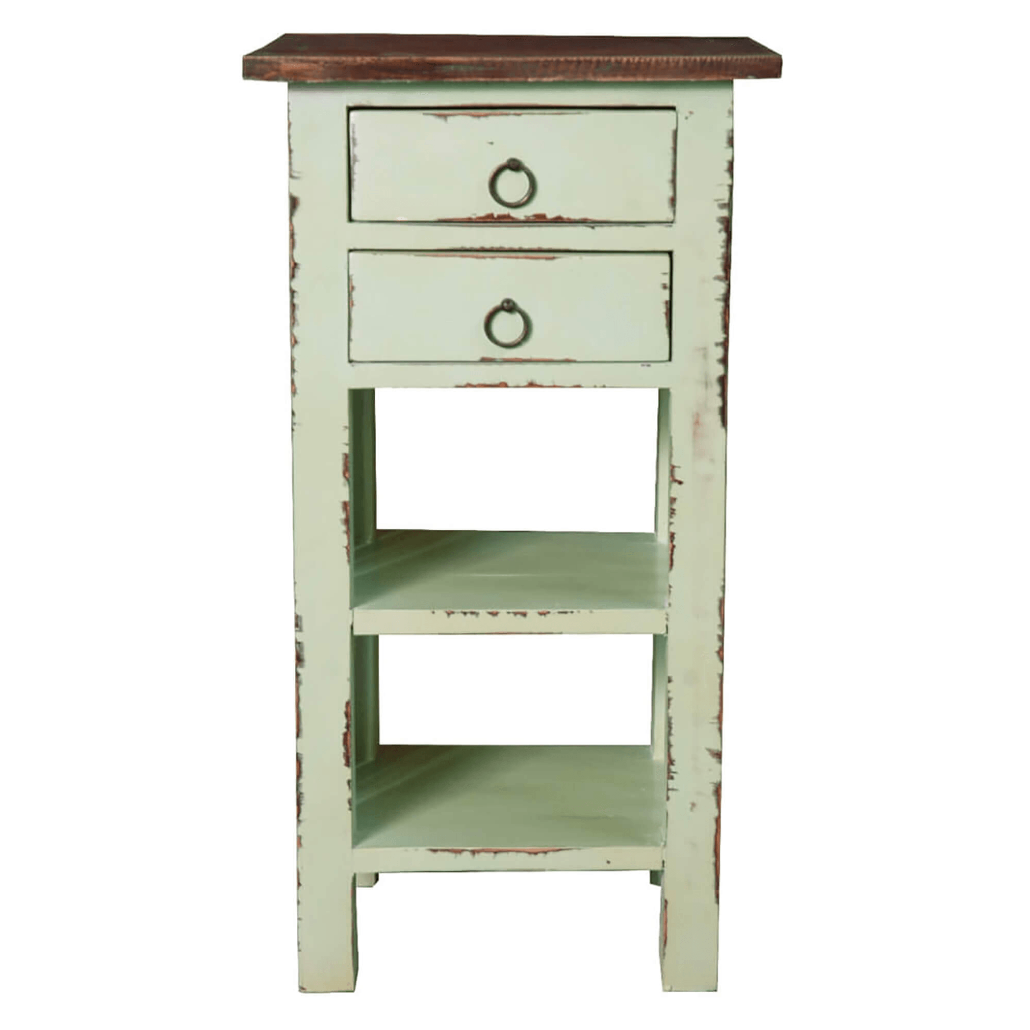 Sunset Trading Cottage End Table With Drawers And Shelves In Bahama