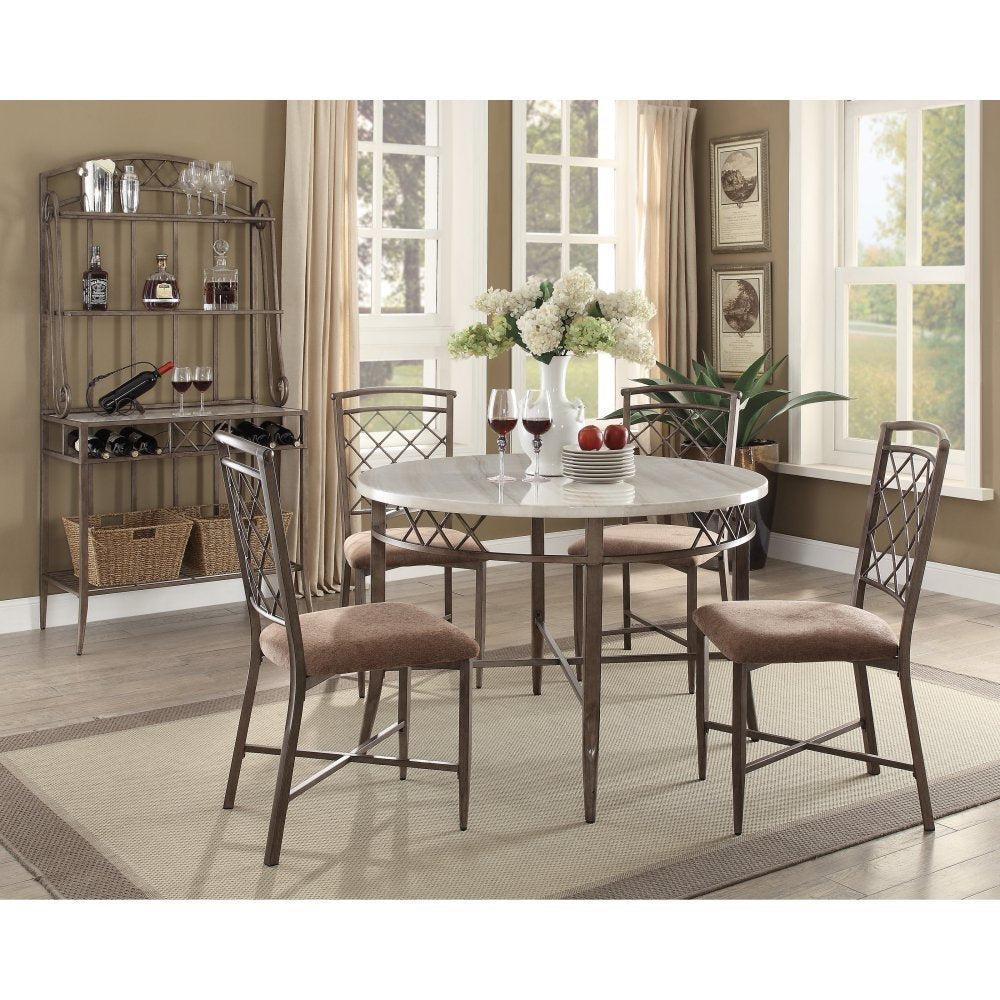 45inches X 30inches Faux Marble And Antique Dining Table