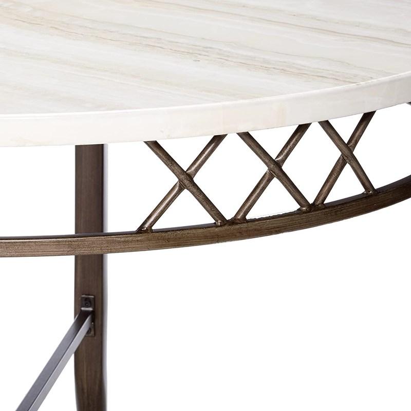45inches X 30inches Faux Marble And Antique Dining Table