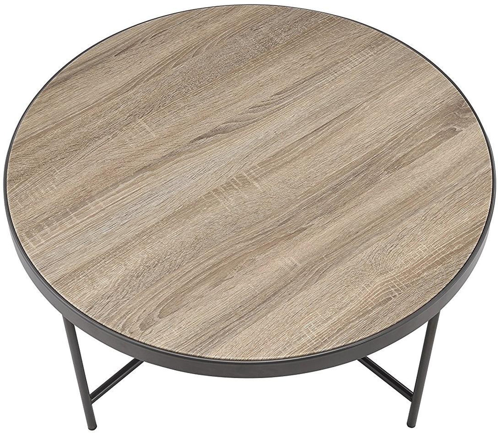 32.3inches X 32.3inches X 15.75inches Weathered Gray Oak Coffee Table