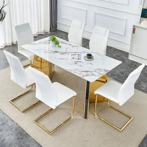 Table and chair set.63'x31.5x30' Luxurious Cold Jade Patterned Sangria Beech