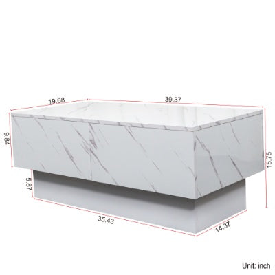 Coffee Table With Sliding Tabletop, Center Table With Hidden Storage Compartment, Extendable Table For Living Room CJDropshipping