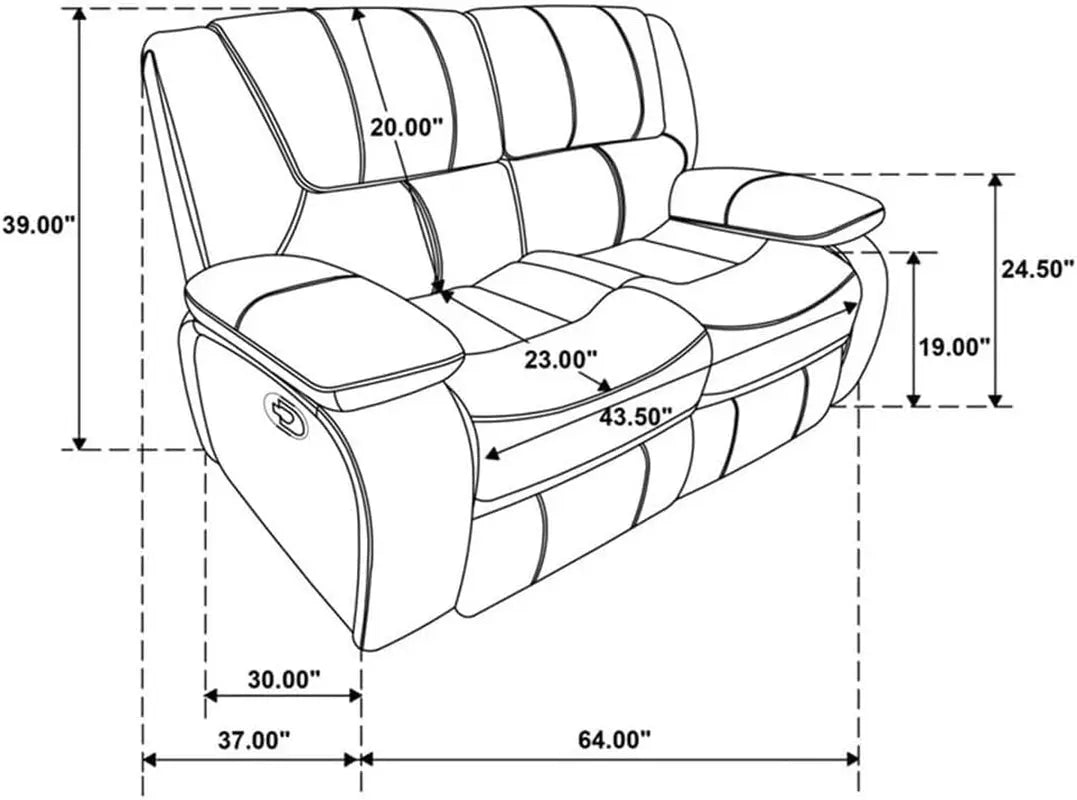 Red Faux Leather Reclining Loveseat rana Peach Maple