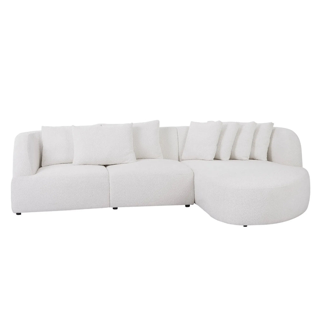 Boucle sofa,Modular Sectional Couch for Living Room Apartment Olive Phaedra
