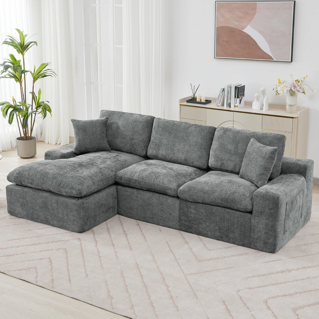 Cloud Sectional Sofa 107.9' Upholstered Sofa Couch with Double-layer