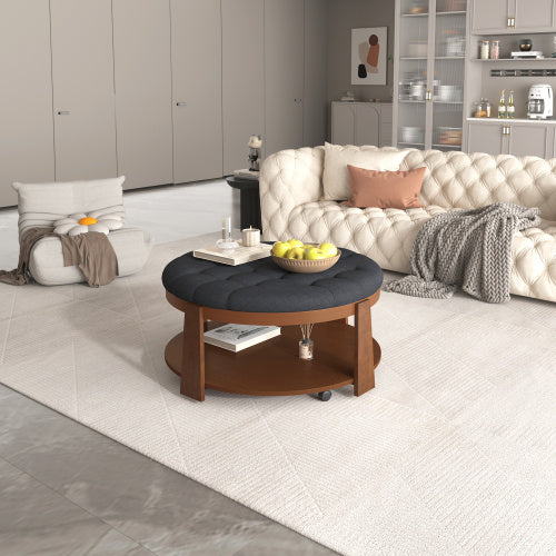 Round Footstool Coffee Table CJDropshipping