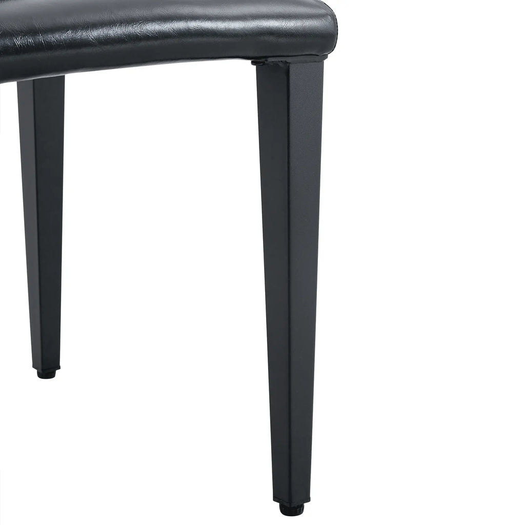 Table and chair set.71*35.4 inch Wooden And Black Spliced Dining Table Sangria Beech