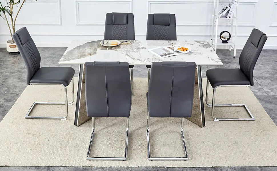 Table and chair set.63'x31.5x30' Luxurious Pandora patterned Sintered Sangria Beech