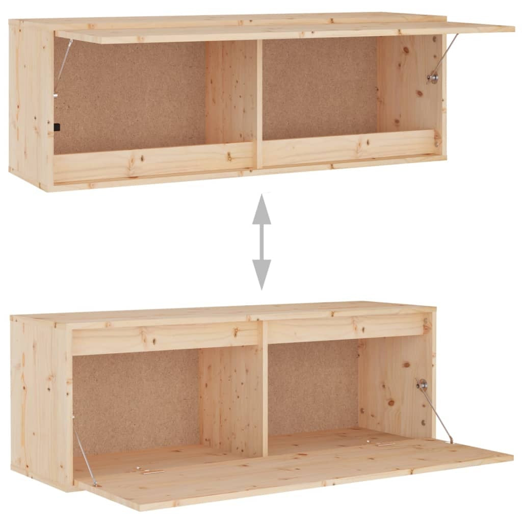 TV Cabinets 4 pcs Solid Pinewood