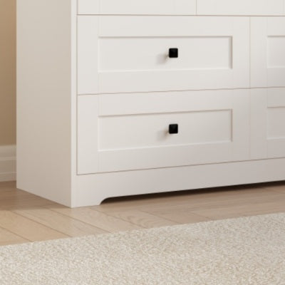 Chest Of Drawer With  White Color Farm Door