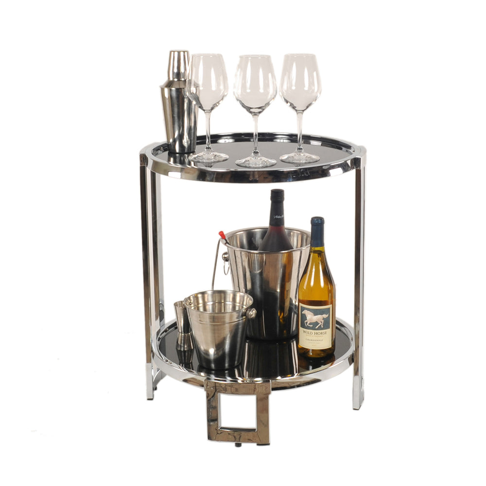 18.75inches x 19inches x 22inches Chrome Round  End Table