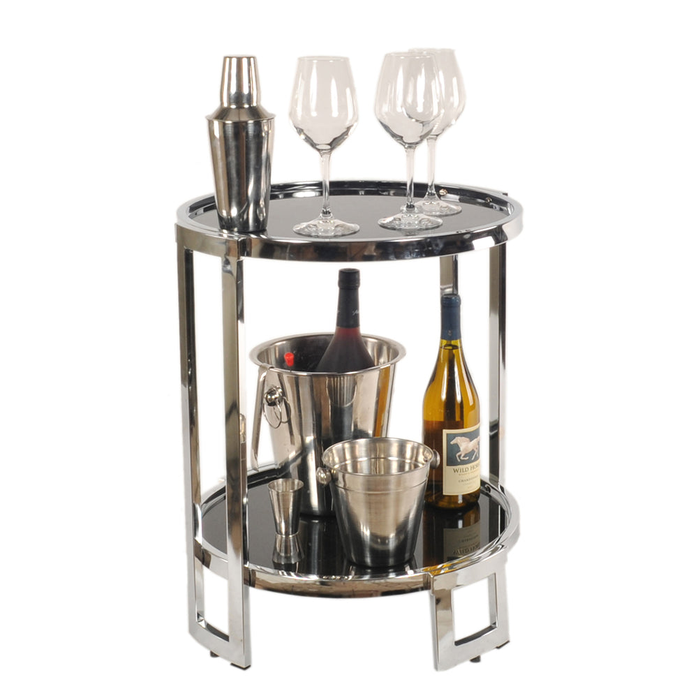 18.75inches x 19inches x 22inches Chrome Round  End Table