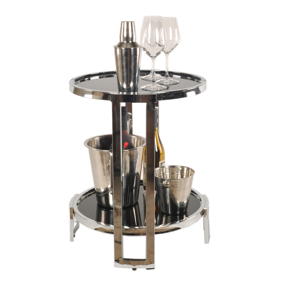 18.75inches x 19inches x 22inches Chrome Round  End Table