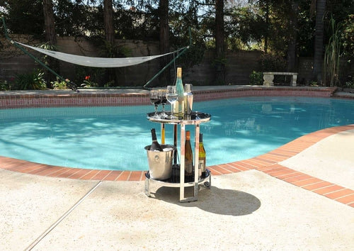 18.75inches x 19inches x 22inches Chrome Round  End Table
