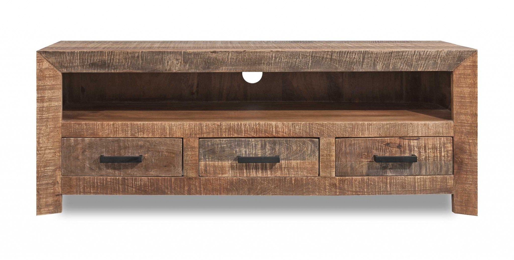 Solid Wood 3 Drawer TV Stand and Media Console Jade